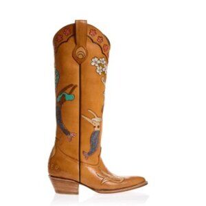 Brother Vellies  Mermaid Doodle Cowboy Boots Size 9  NIB